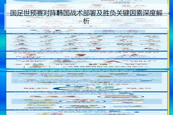 国足世预赛对阵韩国战术部署及胜负关键因素深度解析